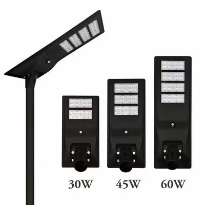 All In One 45W LED integrata con monocristallino di silicio, alto flusso luminoso, batteria al litio 12,8V-30AH e telecomando