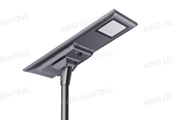 50W Solar LED Street Light impermeabile IP66 230LM/W con pannello solare ad alta efficienza utilizzato nelle strade.